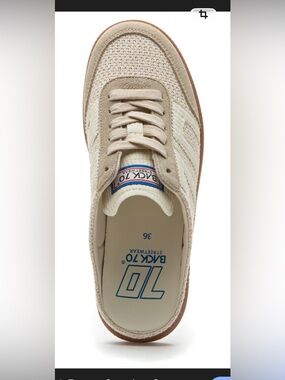 Women’s Beige Knit & Suede Sneakers